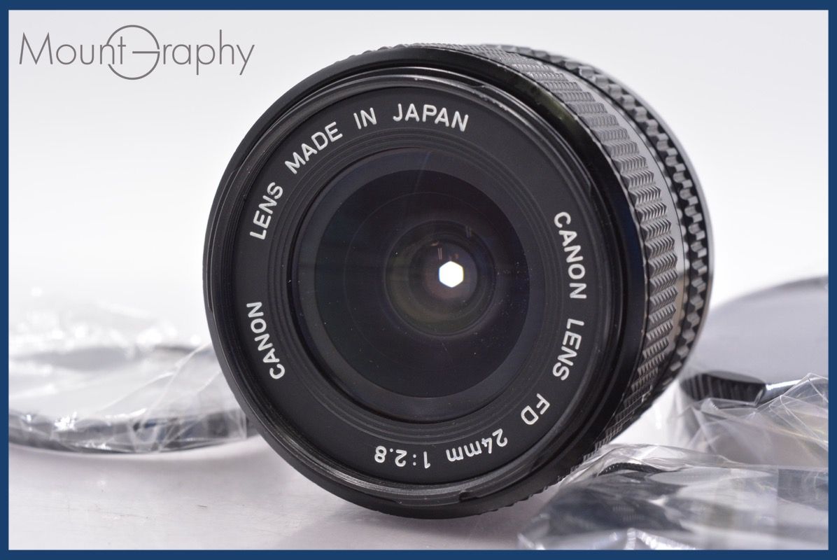 キヤノン Canon NEW FD 24mm F2.8 前後キャップ-レンズフィルター付 完動 同梱可 mj5510