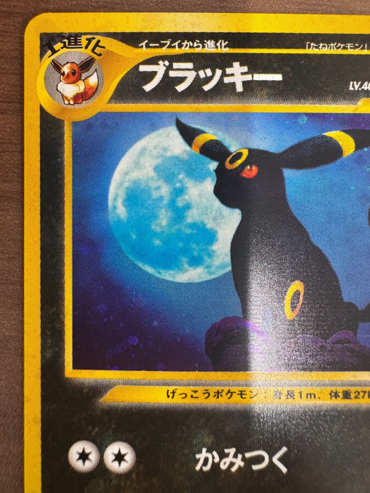 ブラッキー ★ ポケモンカードゲーム【旧裏】　キラ　ホロ 美品 ブラッキー LV 40 ホロ キラ 旧裏 ポケカ ポケモン