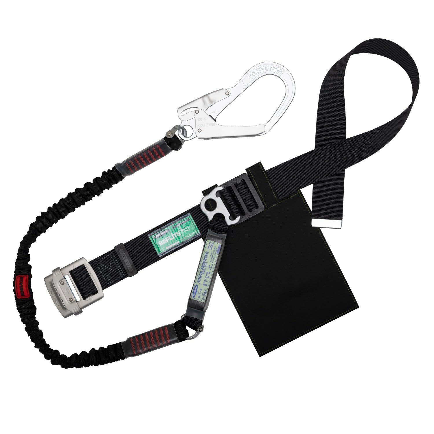 藤井電工Fujii Denko 新規格 胴ベルト型安全帯 ノビロン 黒 Lサイズ TB-NV-593-BLK-BK-L ツヨロン 墜落制止用器具 安全帯