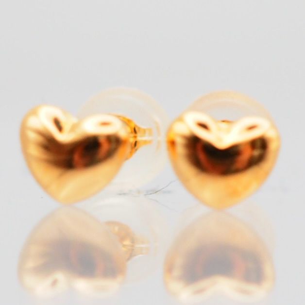 K18(AU 750)ゴールド ハート型 波型 ピアス K18(AU 750)ゴールド ハート型 波型 ピアス K18(AU 750)ゴールド