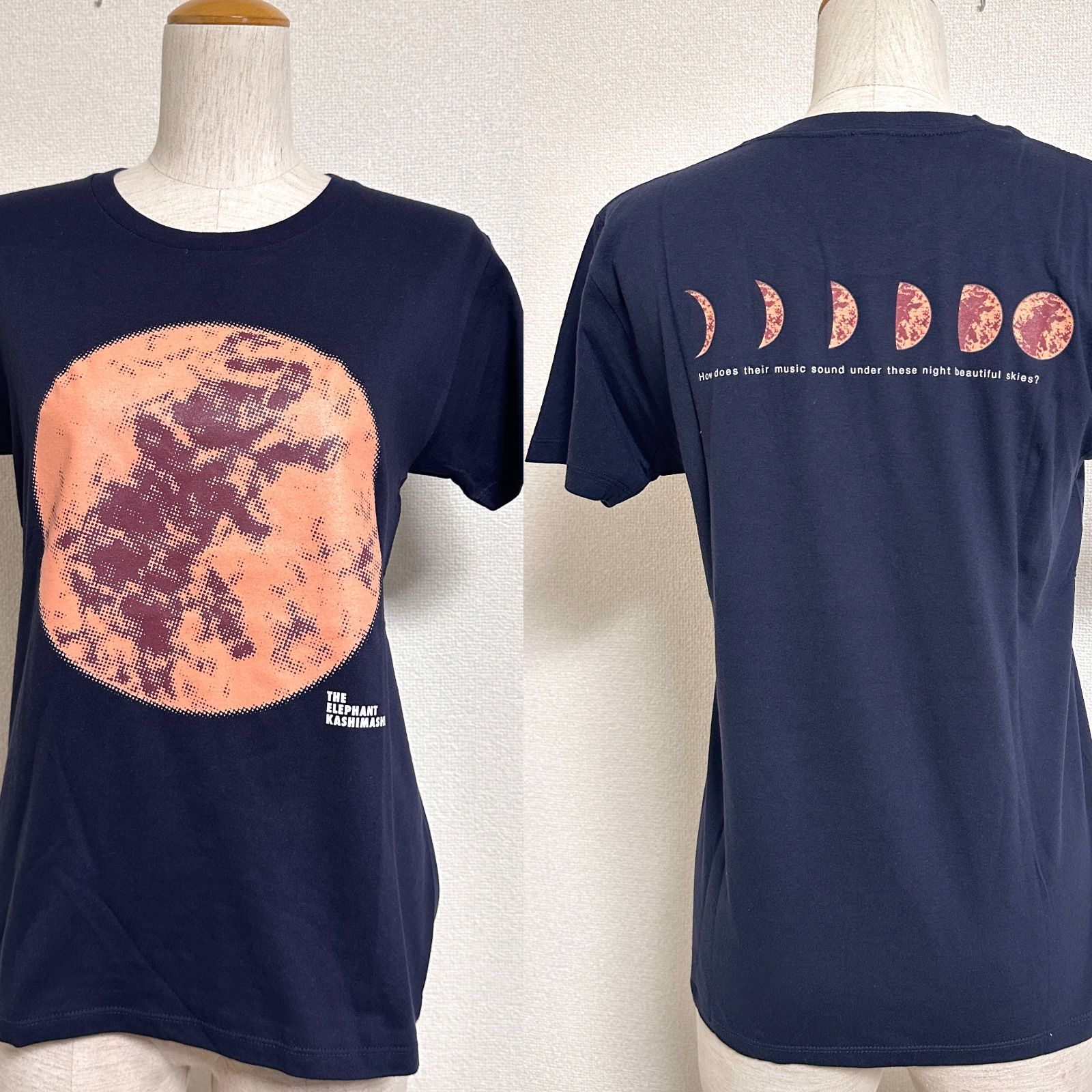 エレファントカシマシ エレカシ 月に浮かぶ像Tシャツ XS 紺