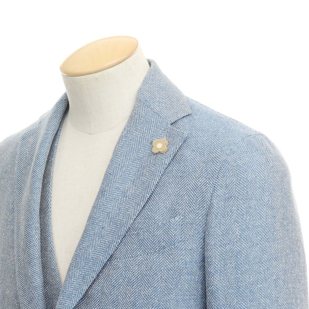 中古】ラルディーニ LARDINI ウールリネンシルク テーラードジャケット  