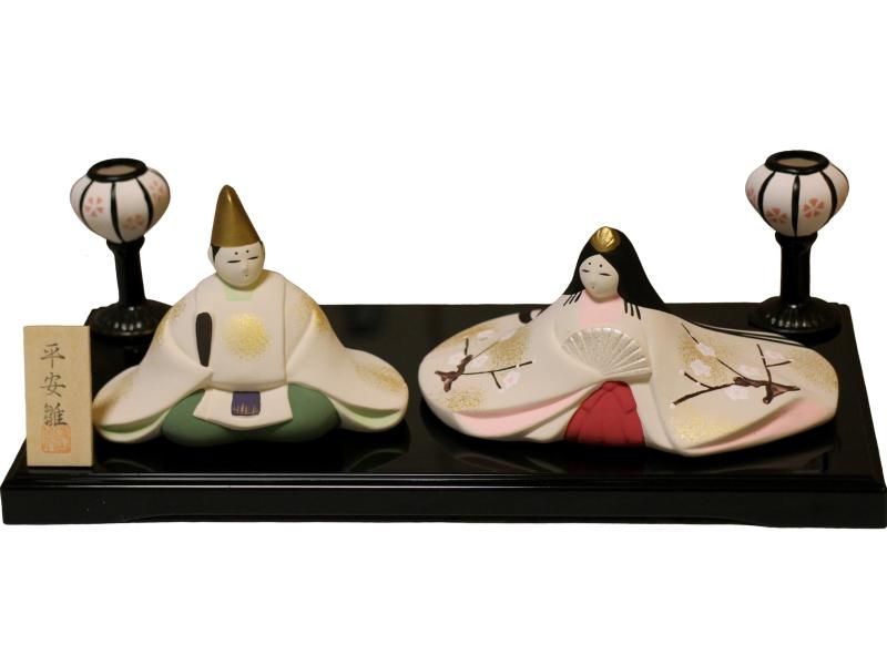 陶器製ひな人形セット キューピー ひな人形3段セット 陶器製