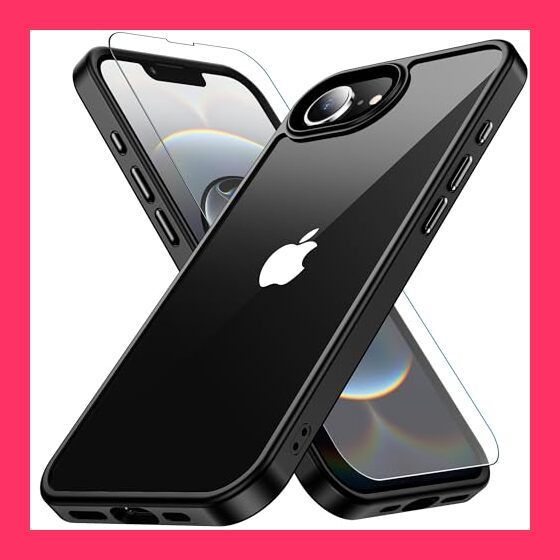 スタッフおすすめ！】iPhone 16e ケース ブラック ガラスフィルム付き