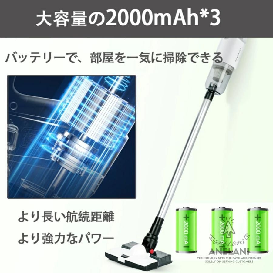 掃除機コードレス乾湿両用すき間20000pa多機能サイクロン掃除機スティッククリーナー充電式ハンディクリーナー軽量3WA強力吸引