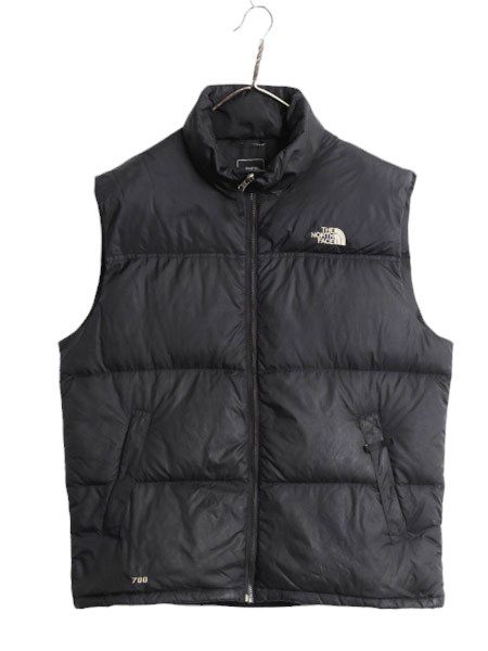 ノースフェイス ヌプシ ダウンベスト M 紺黒 700 ツートンカラー
