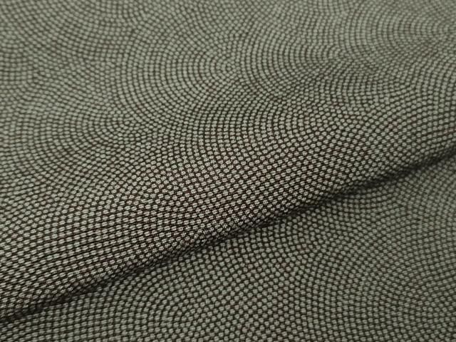 平和屋着物□極上 江戸小紋 単衣 両面染 鮫小紋柄 似せ紫色×藤煤竹色