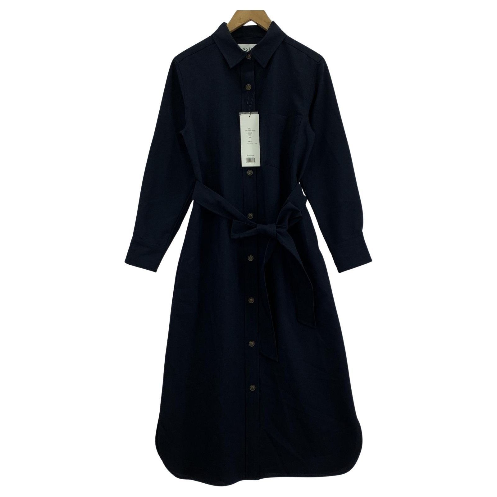 SOEJU ソフトオックスシャツワンピース ネイビー S S-00-OP-030 - メルカリ