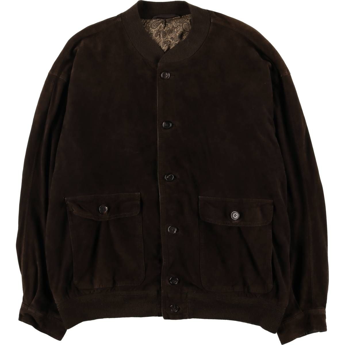 古着 CREATION HEEG スエードレザーブルゾン メンズXXL相当|eaa589966