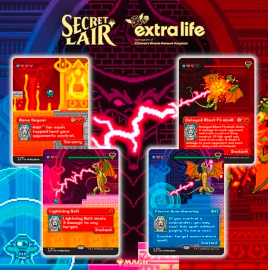 4セット Rainbow Foil Secret Lair Drop Series Pixel Perfect｜Extra Life 2025