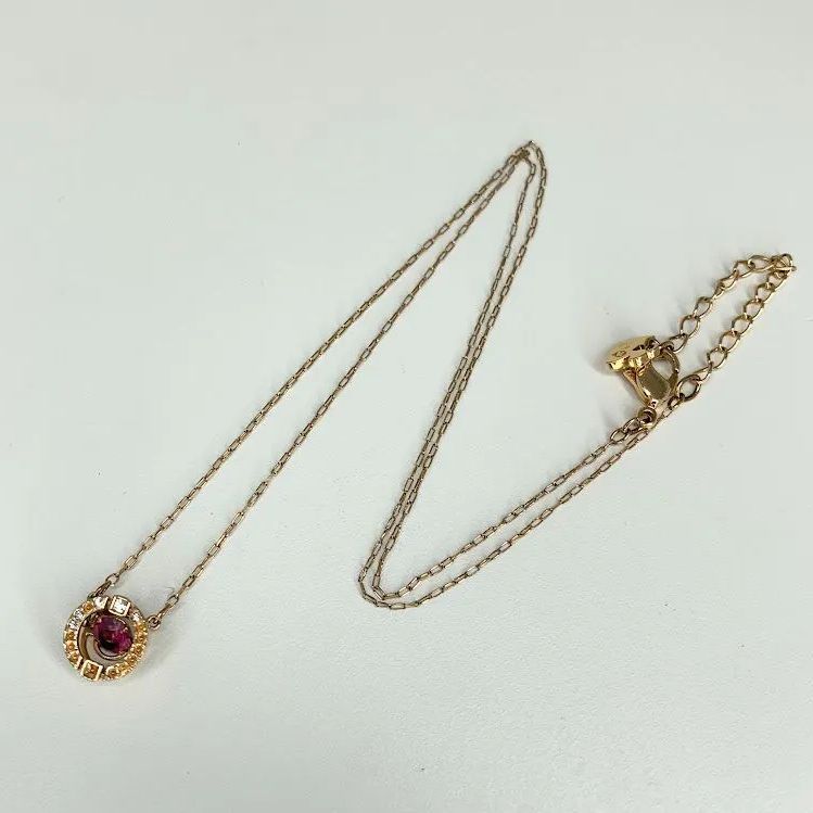 スワロフスキー swarovski ネックレス ゴールドカラー ダンシング 