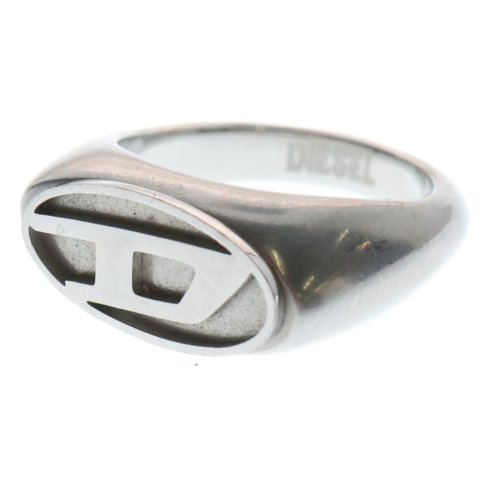 DIESEL (ディーゼル) Stainless Steel Logo Signet Ring