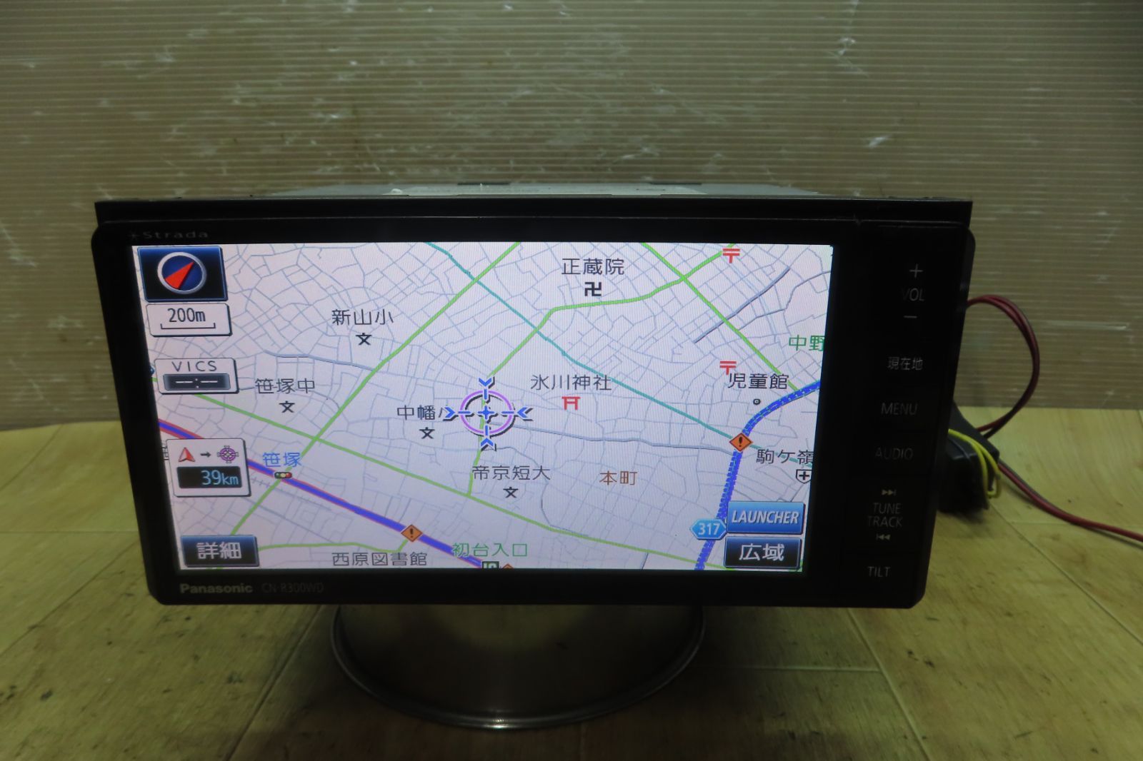 付 F3856 パナソニック CN-R300WD SDナビ 地図2013年 地デジフルセグ内蔵 Bluetooth内蔵 CD DVD再生OK
