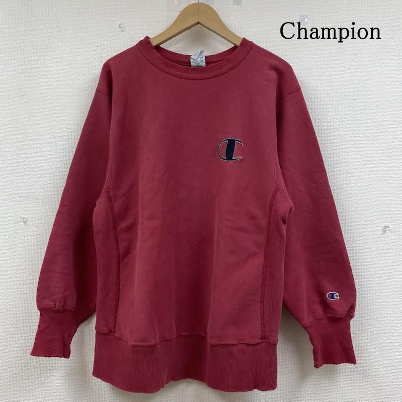 Champion チャンピオン トレーナー 長袖 90s ヴィンテージ リバースウィーブ Cロゴ マルーン 刺繍 クルーネック スウェットシャツ