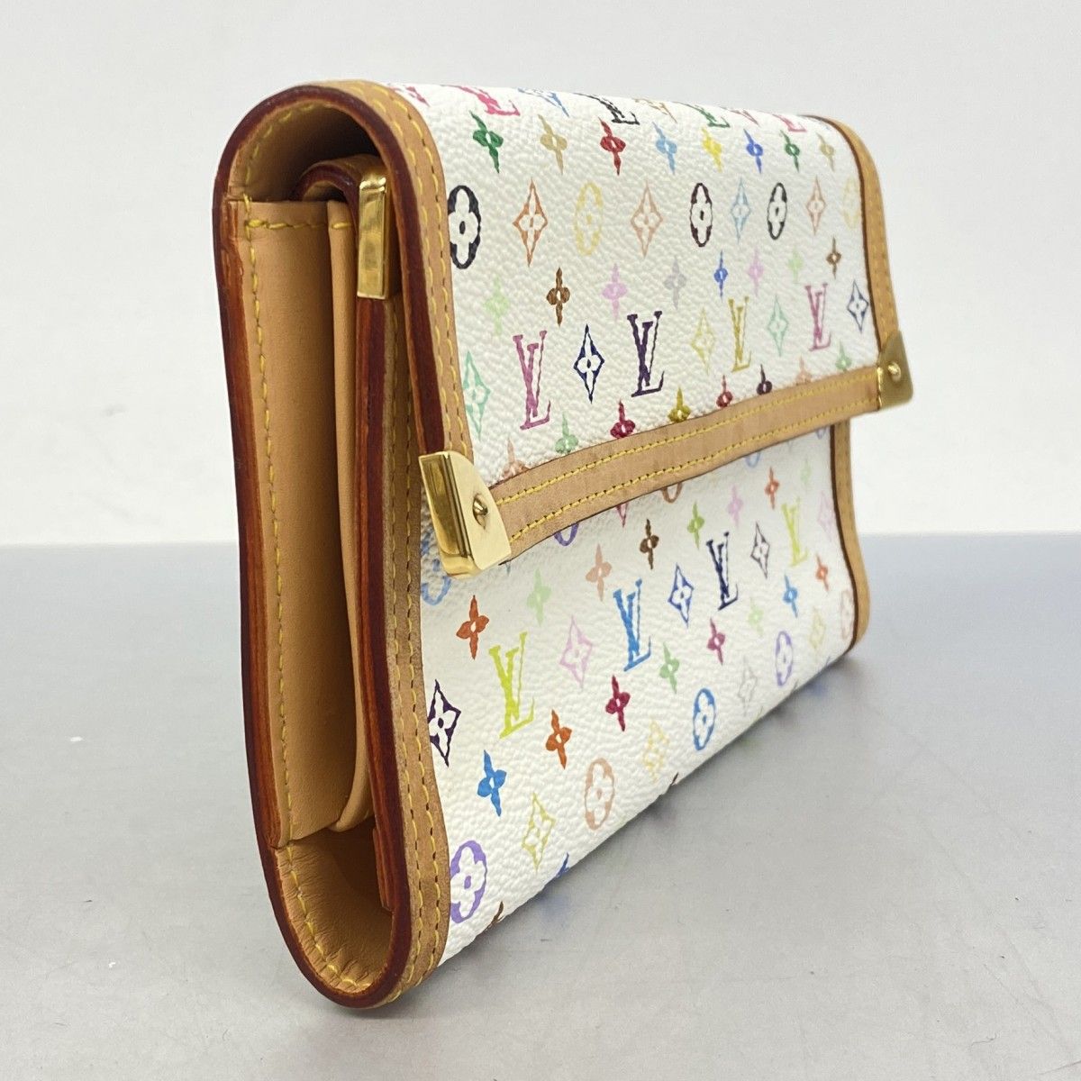 ルイヴィトン マルチカラー ブロン 三つ折り財布 インターナショナル Louis Vuitton 三つ折り インターナショナル ブロン マルチカラー