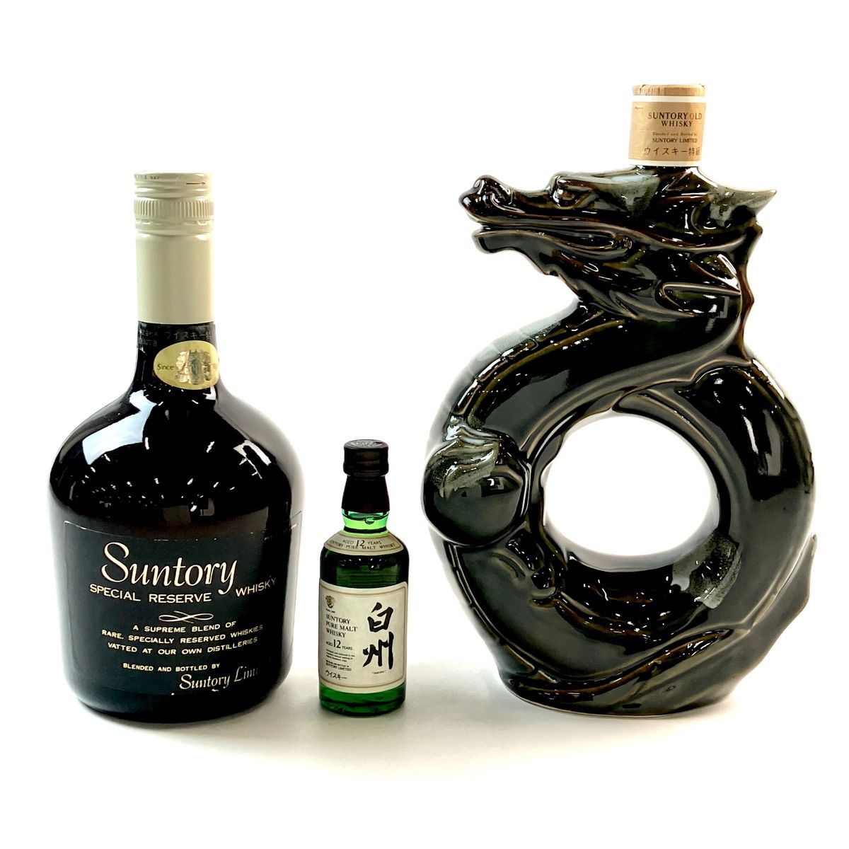 東京都内限定発送】 3本 サントリー SUNTORY スペシャルリザーブ 白州 12年 ピュアモルト オールド 干支ボトル 辰 ウイスキー セット  【古酒】 - メルカリ