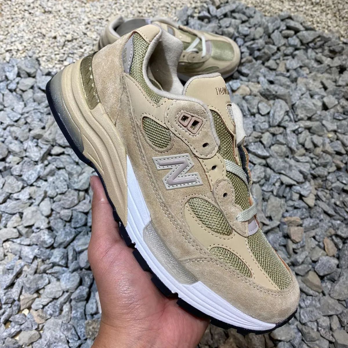 ニューバランス NEW BALANCE M992TN スニーカー USA製 ベージュ /TK 箱付