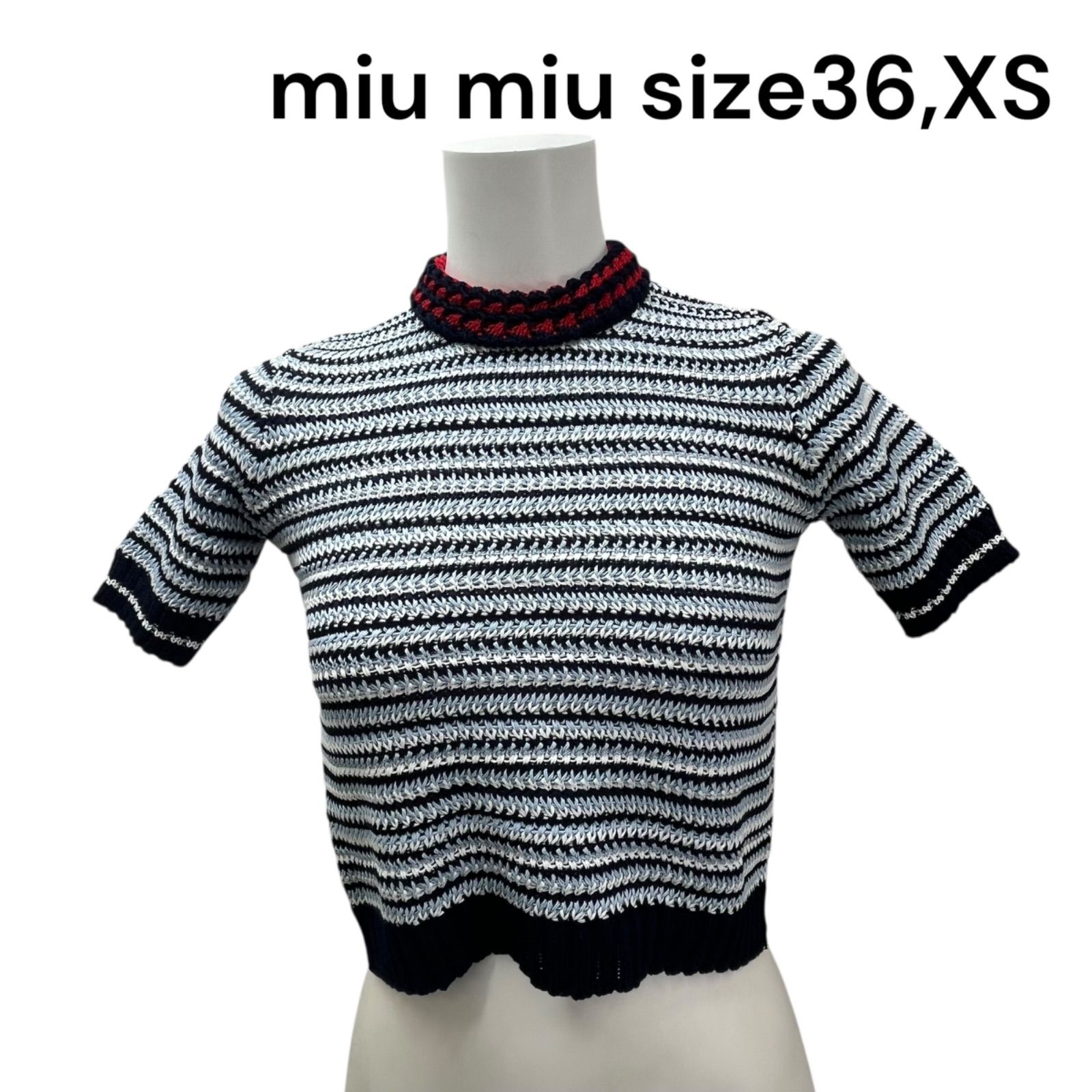 miumiu ミウミウ 半袖 ニット MIU MIU(ミュウミュウ) 半袖ニットMMN802 1KRG MMN802 1KRG