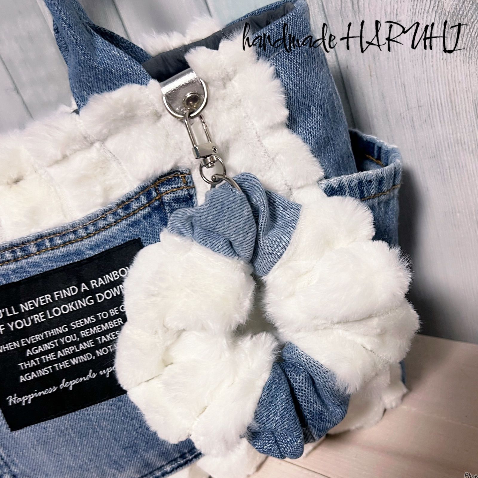 ジュニママ様 No542 デニムリメイクバッグ リメイクデニム