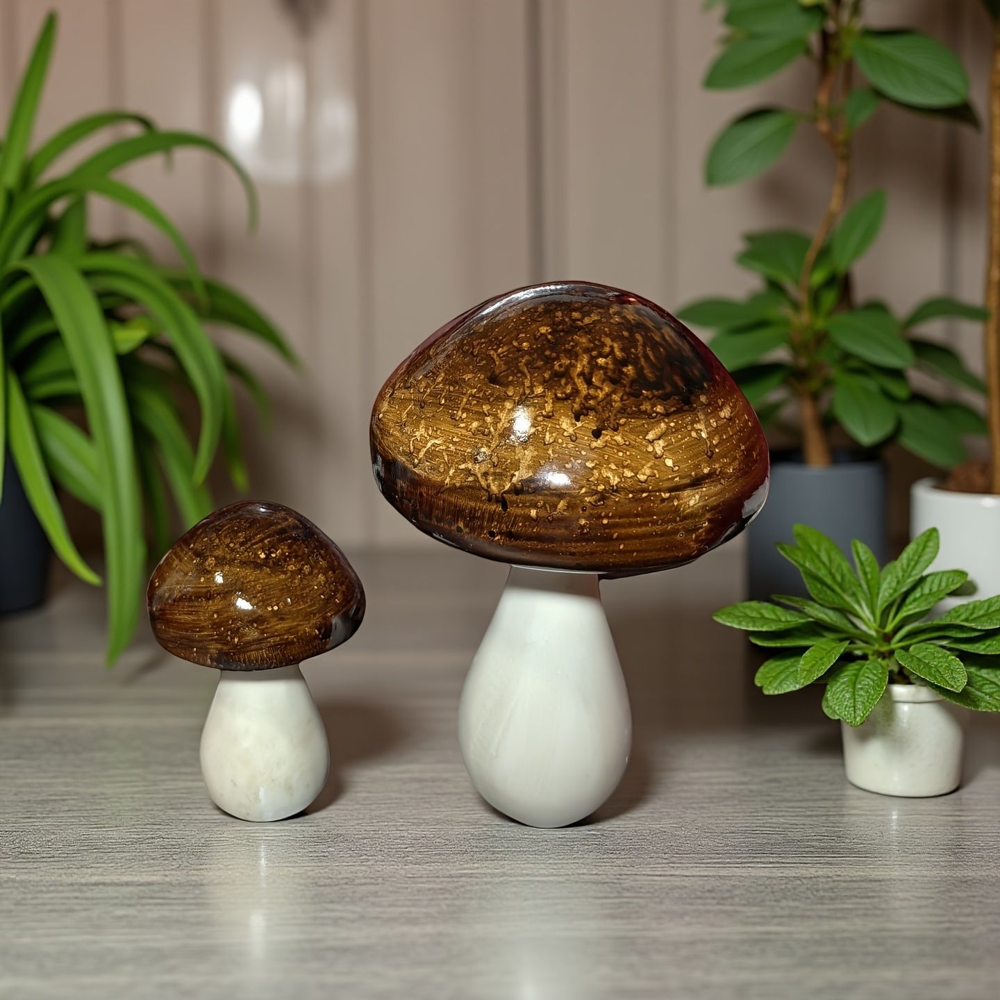 オブジェ 置物 キノコ きのこ 2個セット オシャレ インテリア リビング ダイニング 玄関 寝室 装飾 オーナメント 樹脂 プレゼント ギフト おしゃれ 棚装飾 NEXPOTALLINN_EU