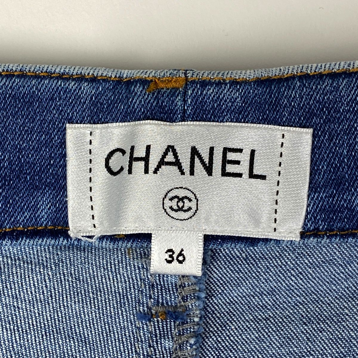 シャネル CHANEL スキニー デニム パンツ ジーンズ ストレッチ ココ