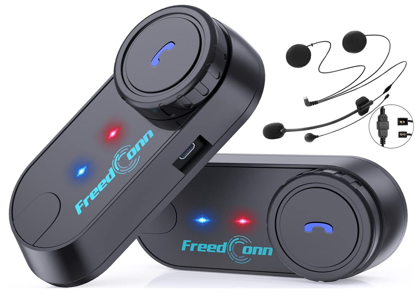 FreedConn インカム バイク バイク用 インカム ヘルメットに装着 Bluetooth TCOM-VB 800Ｍ距離 インターコム  Bluetooth 2人同時通話 3Riders 電話応答 FM機能 ブルートゥースインターコム防水 (ハードタイプ2台 - メルカリ