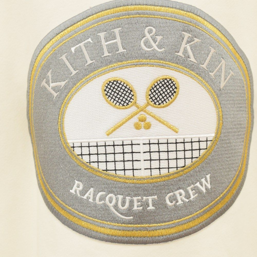 KITH キス ×Wilson Racquet Crewneck ロゴ刺繍クルーネックスウェット ホワイト