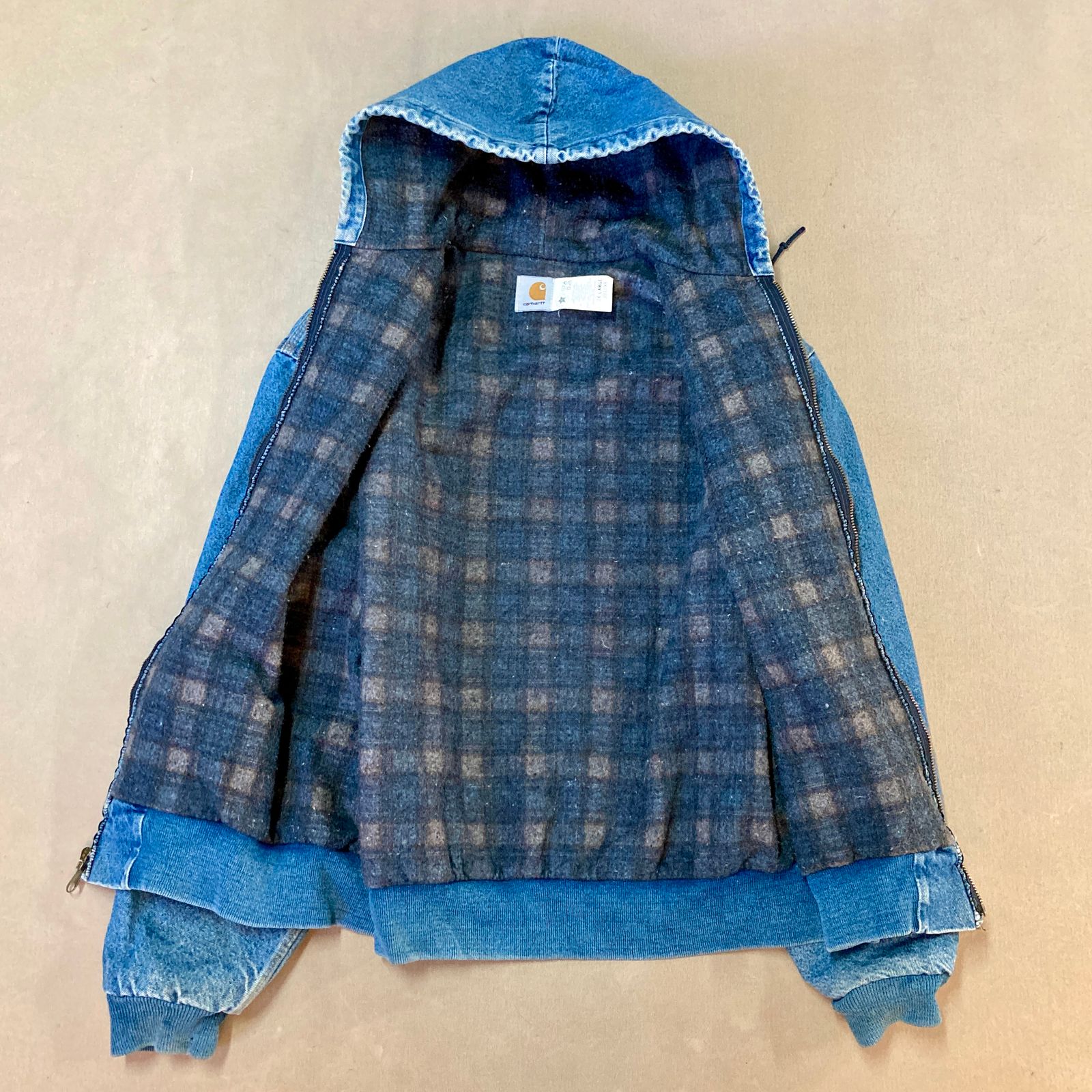 ☆ 80s vintage USA製 Carhartt カーハート デニムジャケット パーカー