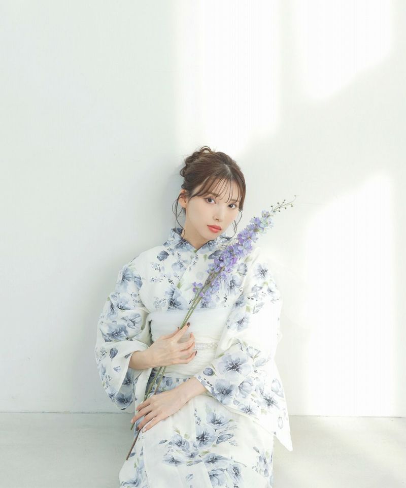 水彩の雪月花(涼)】Dita ディータ 浴衣 5点セット レディース