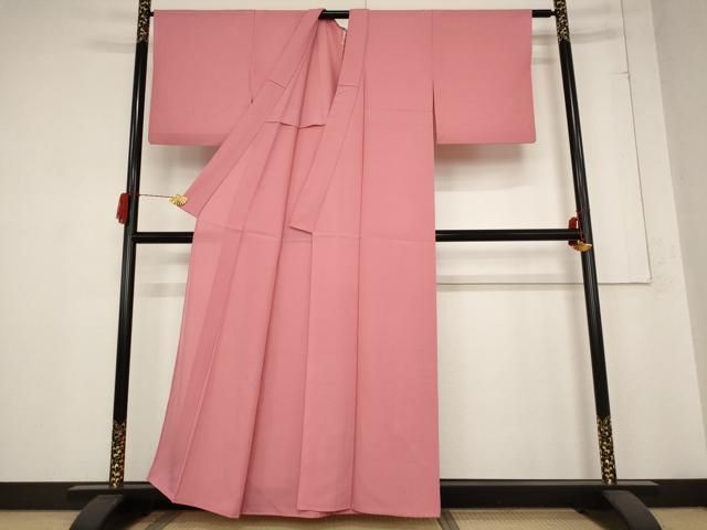 平和屋着物 夏物 色無地 絽 真朱色 正絹 AABB8644st