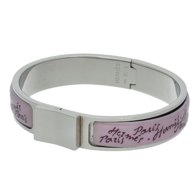 エルメス バングル クリッククラック H ピンク エマイユ ブレスレット