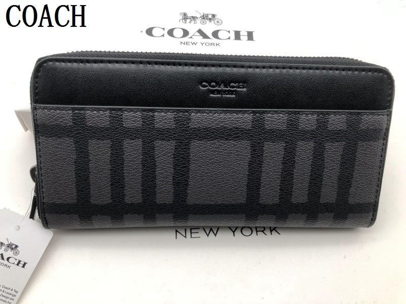 コーチ 長財布 COACH 財布 シグネチャー アコーディオンラウンドジップ 