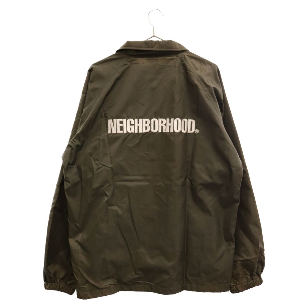 NEIGHBORHOOD (ネイバーフッド) 20AW BROOKS N-JKT ロゴプリントナイロンコーチジャケット カーキ  202TSNH-JKM01 - メルカリ