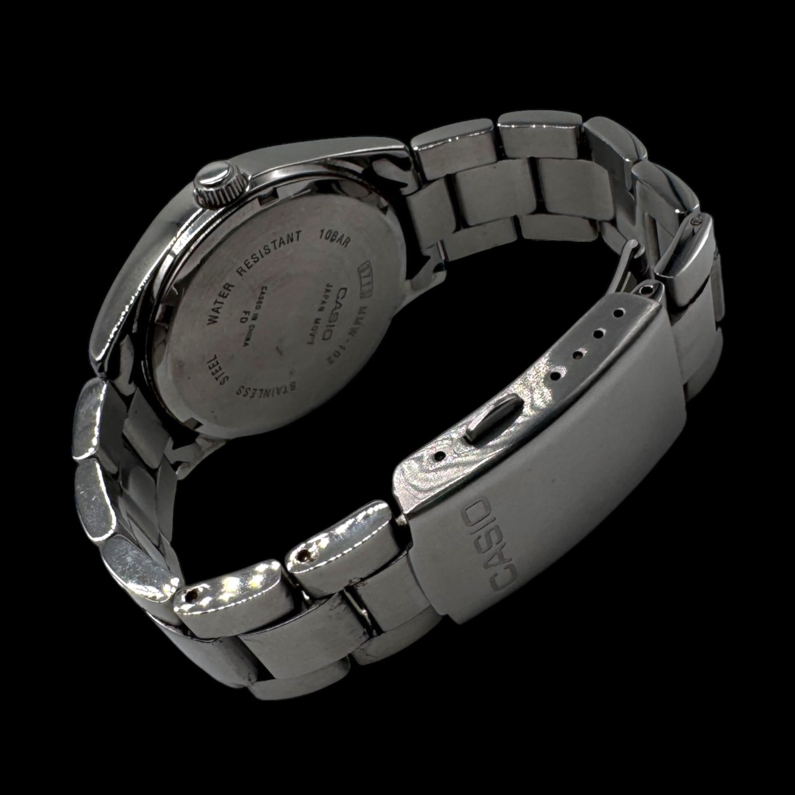 稼働 良品 CASIO カシオ ソーラー式 メンズ 腕時計 ターコイズブルー 