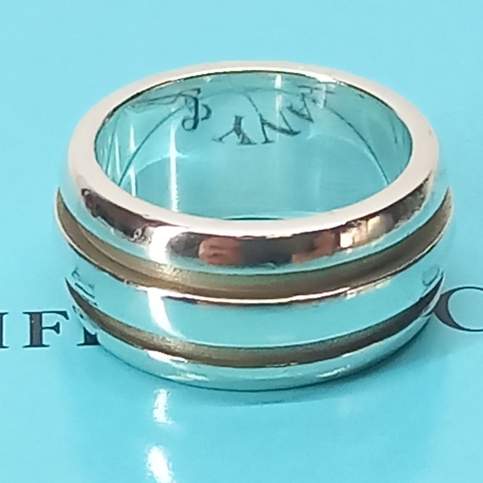 10号 9mm グルーブドリング ダブルライン 925シルバー TIFFANY＆Co 