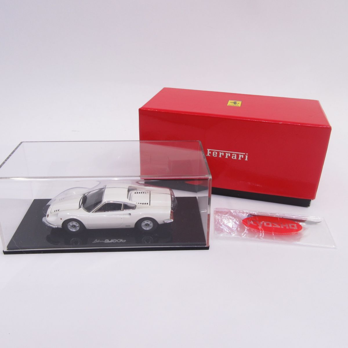 京商 1/43 フェラーリ ディーノ 246GT ホワイト ミニカー ※中古