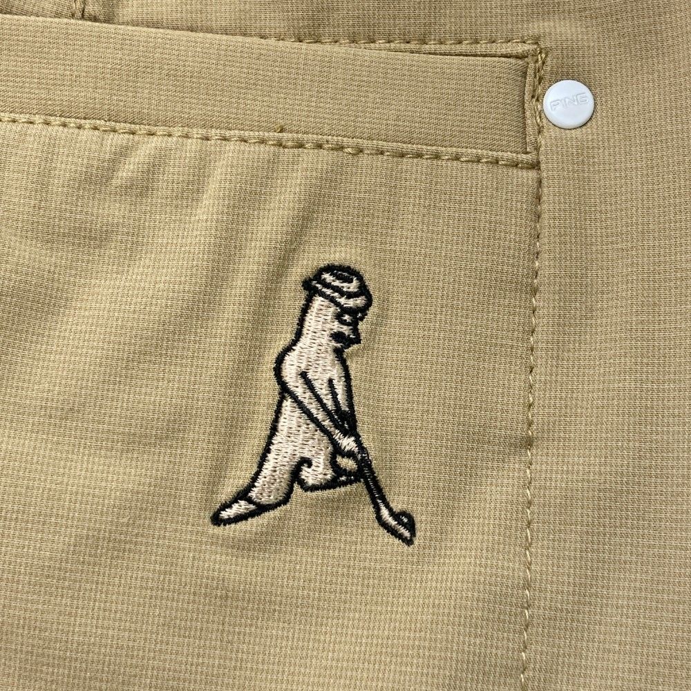 PING ベージュ スカートパンツ　新品 XTFSH02J2 ボックスプリーツ インナー付き ショートパンツ