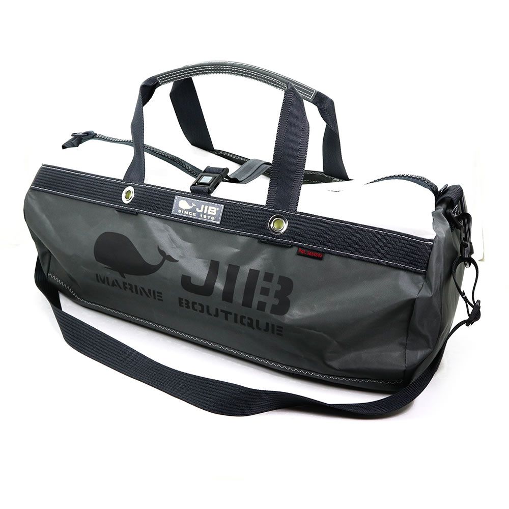 宅配便 JIB ボーダーダッフルバッグ Mサイズ DMB チャコールグレー Charcoal Gray 2025 ショルダーベルト付 セイルクロスバッグ