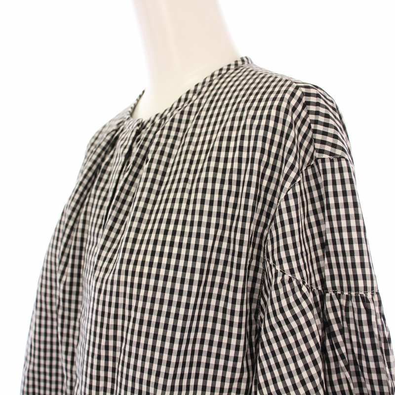 BALLSEY◆長袖シャツ/36/コットン/BLK/チェック/11-01-42-01104// ボールジー BALLSEY トゥモローランド 24SS コットンキュプラ