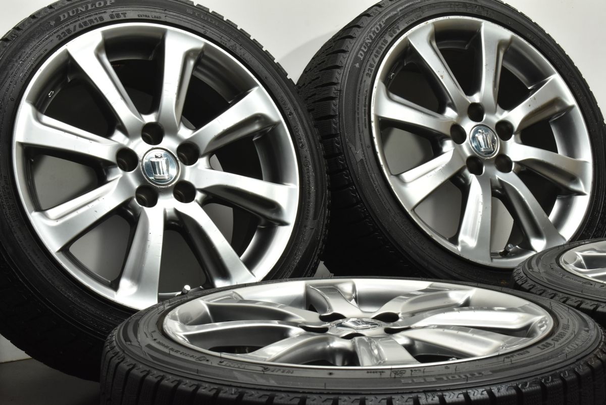 バリ溝 トヨタ 200 クラウン アスリート 純正 18in 8J 45 PCD114.3 ダンロップ ウィンターマックス WM02 225 45R18 カムリ マークX