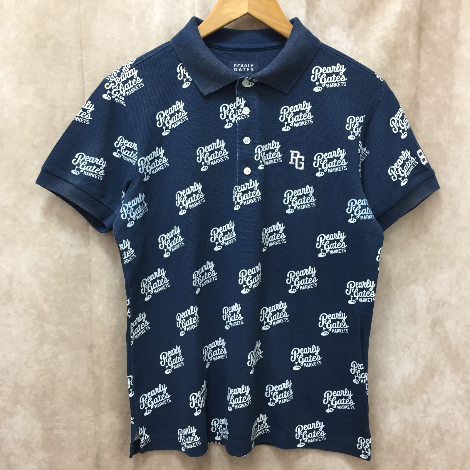 PEARLY GATES ネイビー ポロシャツ PEARLY GATES ネイビー ポロシャツ