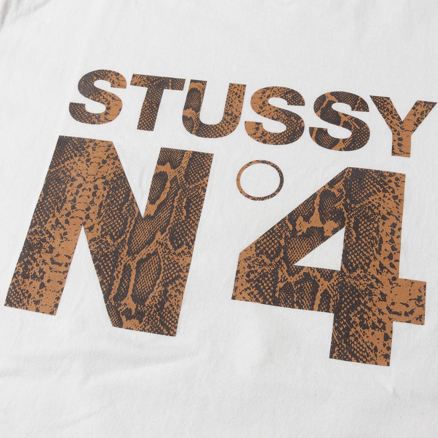 STUSSY ステューシー Tシャツ サイズ:XL スネーク No.4ロゴ クルーネック 半袖Tシャツ ホワイト 白 トップス カットソー【メンズ】  - メルカリ