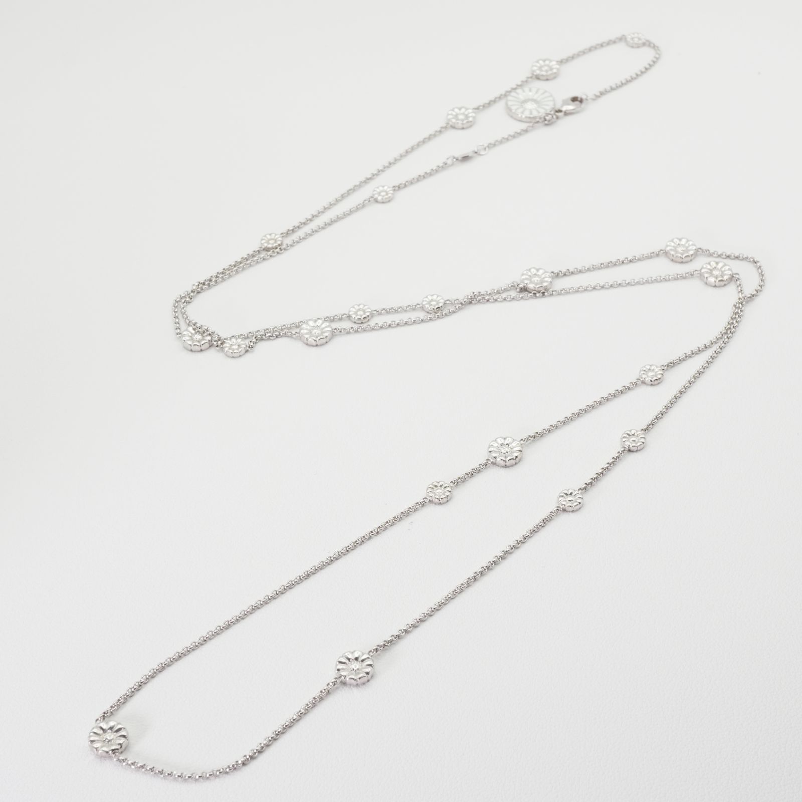 ジョージジェンセン デイジー ロング シルバー ネックレス 24-4718S