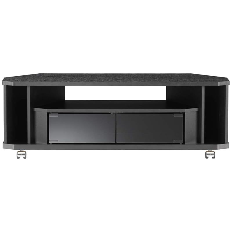 朝日木材加工 テレビ台 Nook 43型 幅100cm ブラック キャスター付き コーナー対応 NOA-1000AV-BK 0