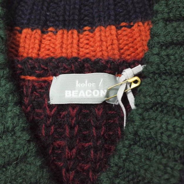 新品 kolor BEACON カラービーコン 21AW 日本製 杢ウールVネックニット 