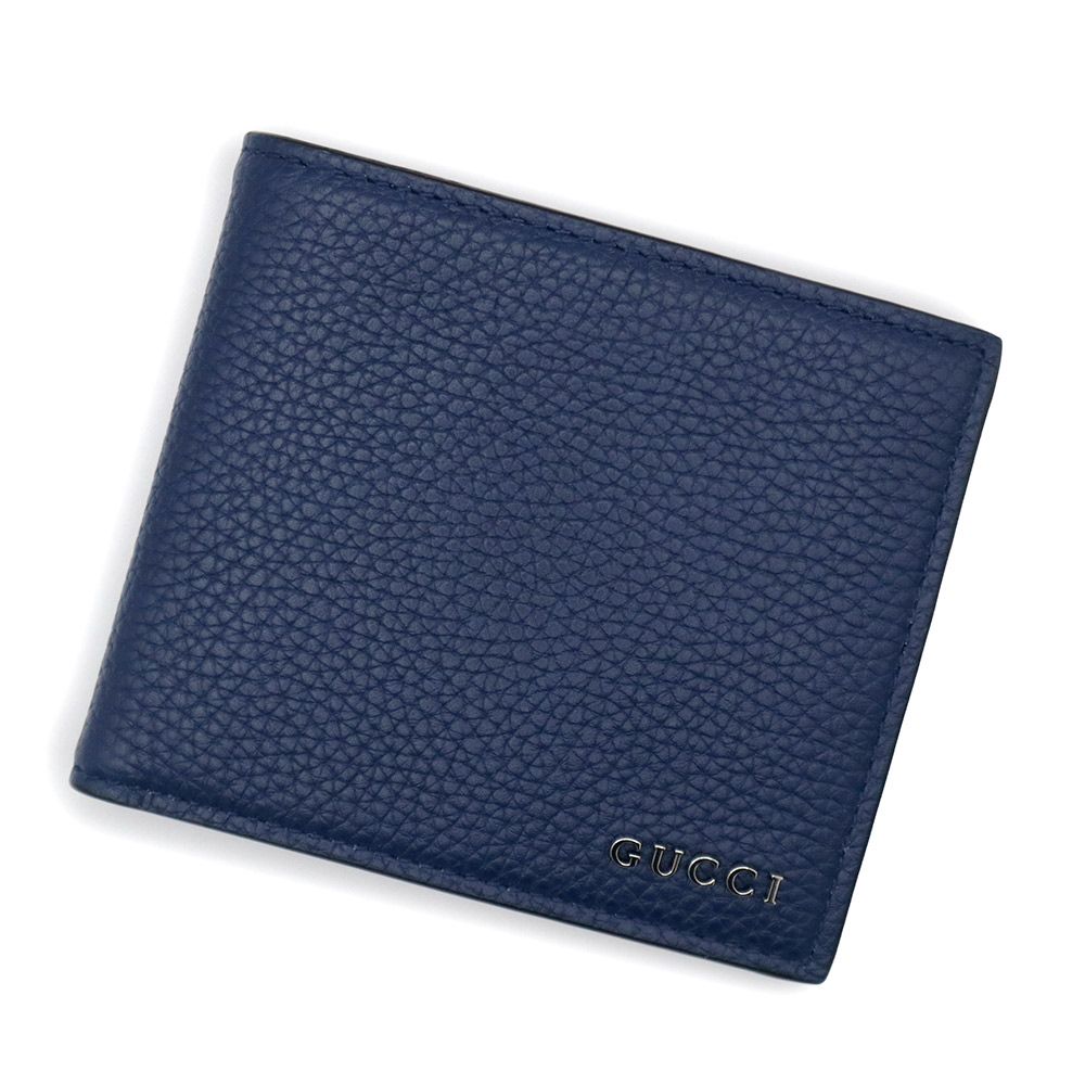 GUCCI マトラッセ二つ折り財布 ブルー GUCCI マトラッセ二つ折り財布 ブルー