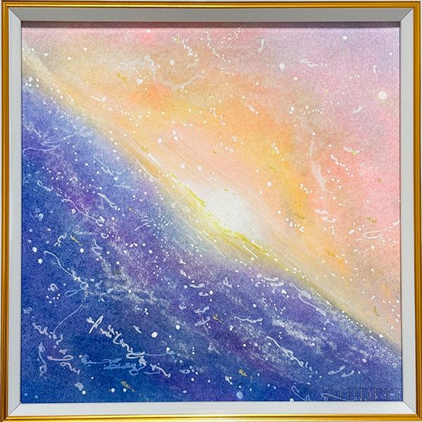 抽象画パステル 夜明け近く