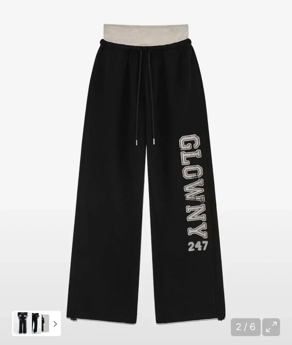 GLOWNY 247 contrast トラックパンツ ブラック M