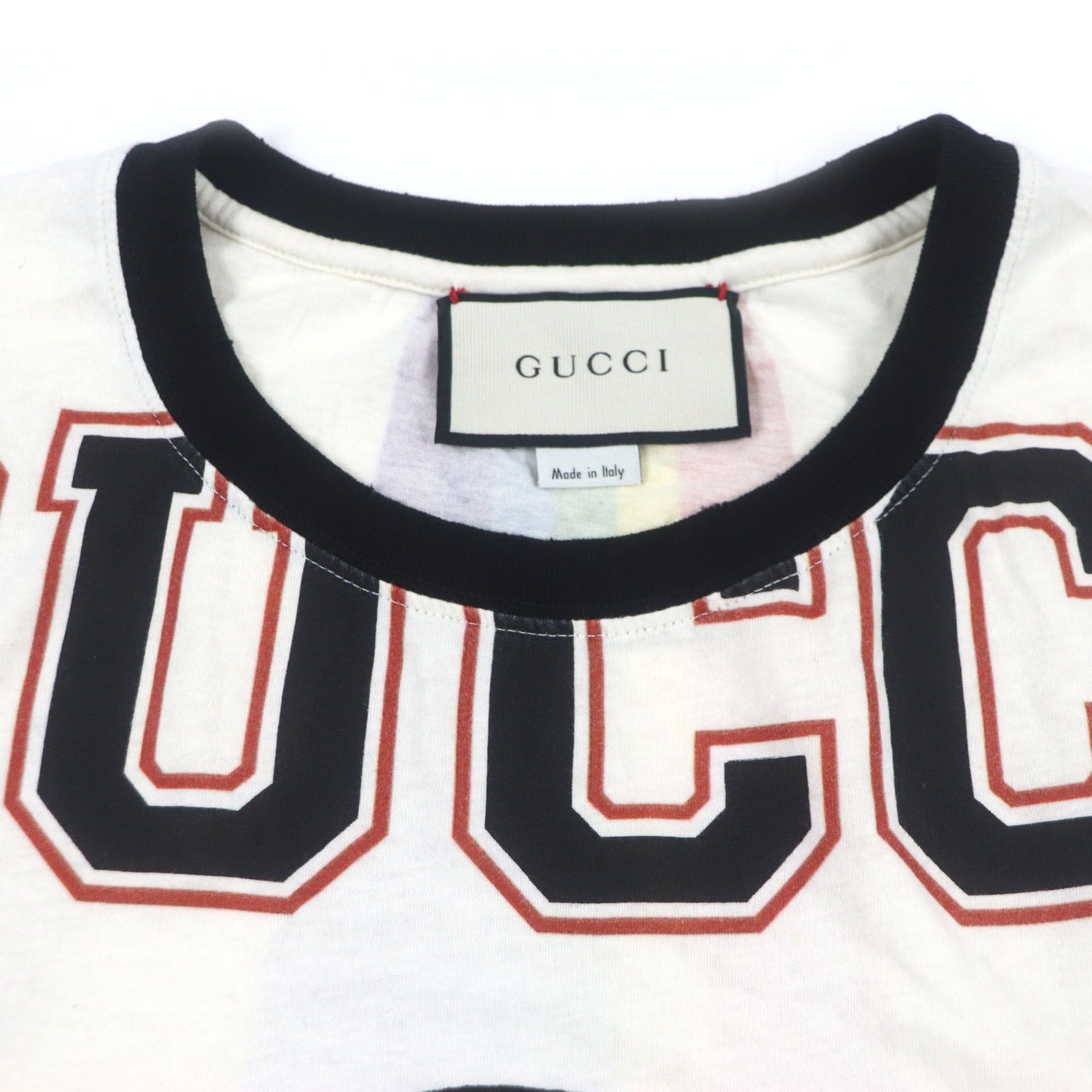 GUCCI グッチ ハット 白xオレンジx茶等(総柄) L 4103624E0573 グッチ GUCCI 576587 4HG62 GGキャンバス Lサイズハット 帽子