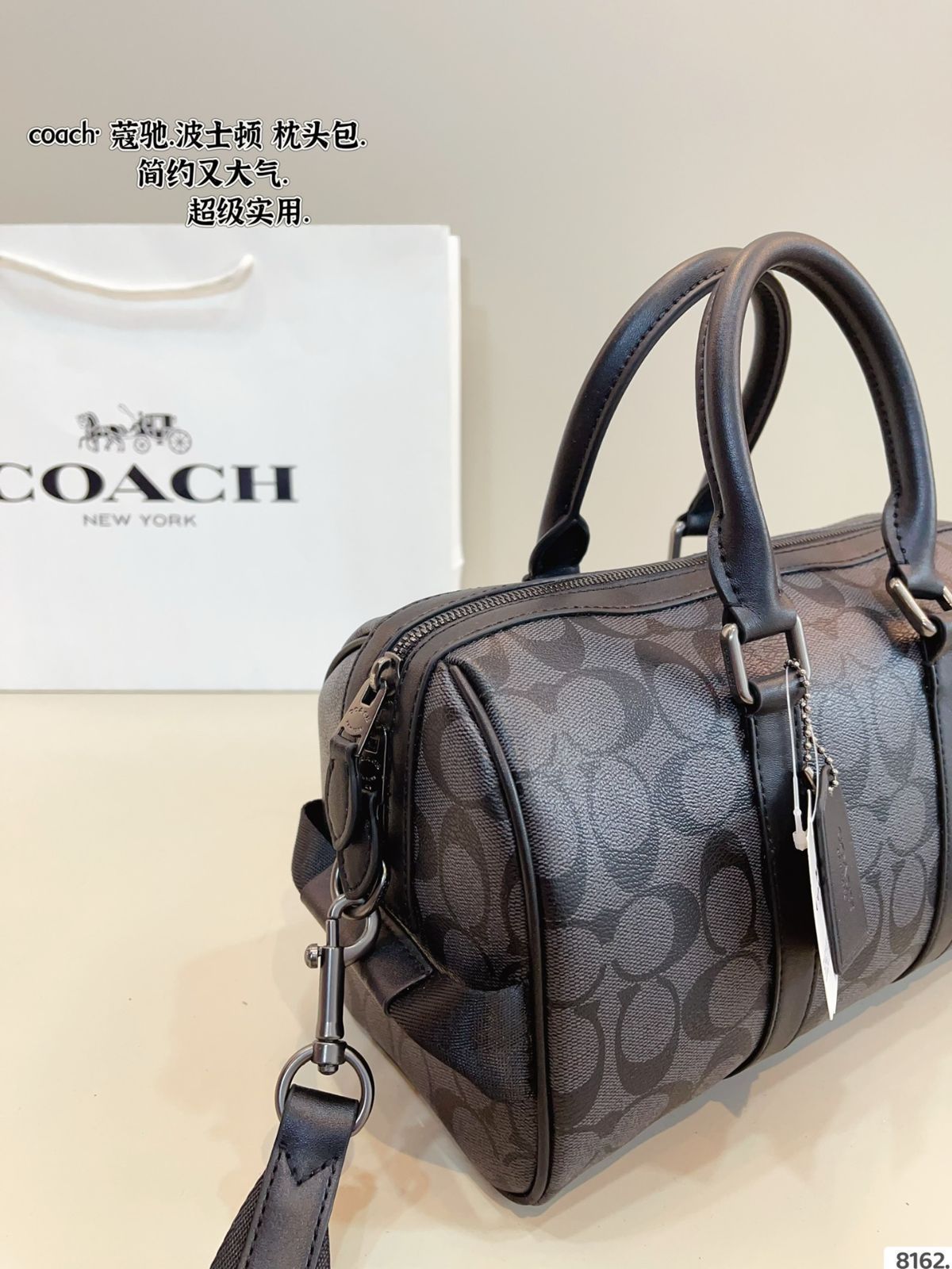 【極美品】COACH コーチ ボストンバッグ キャンバス 大容量 今日特価】Coach Boston Bag コーチ ボストン バッグ-MM輸入